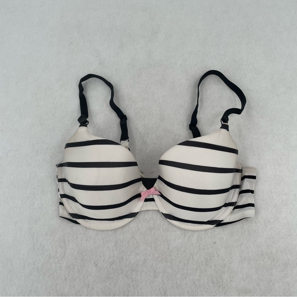 VICTORIA’S SECRET Women’s Demi Bra black/white stripe size: 34D